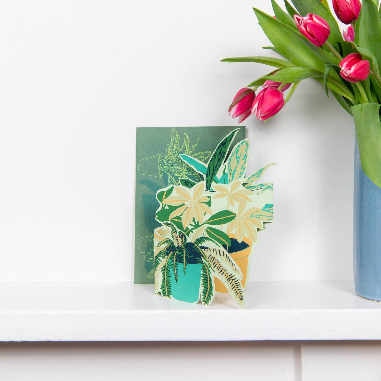 Houseplants Concertina Greeting Card