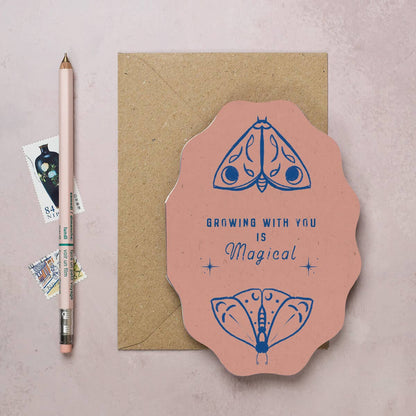 Magical Moth Friendship & Love Card