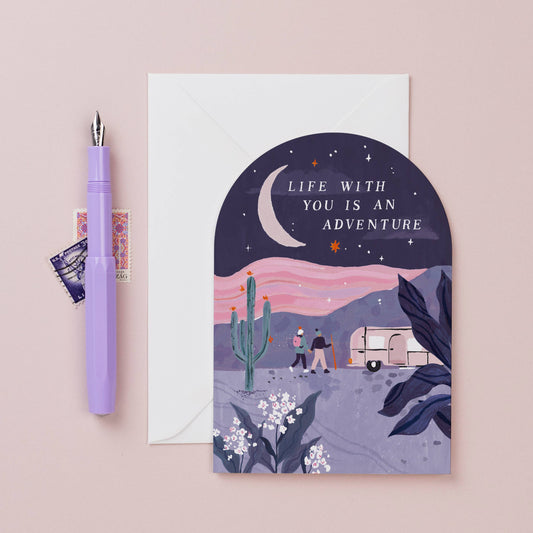 Life With You is an Adventure Anniversary Card