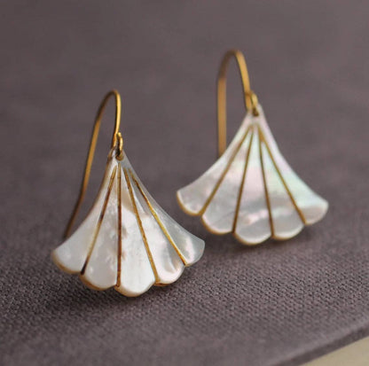 Mother of Pearl Art Deco Earrings