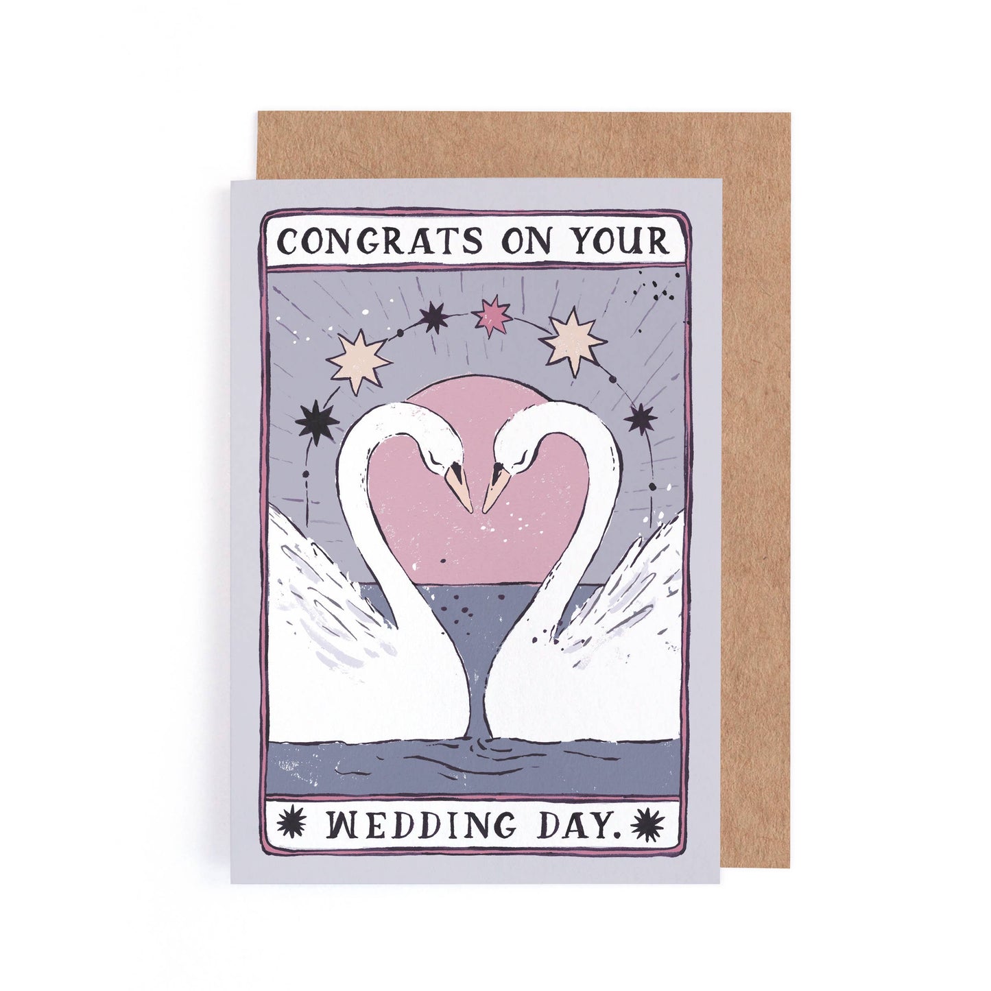 Swans Wedding Card