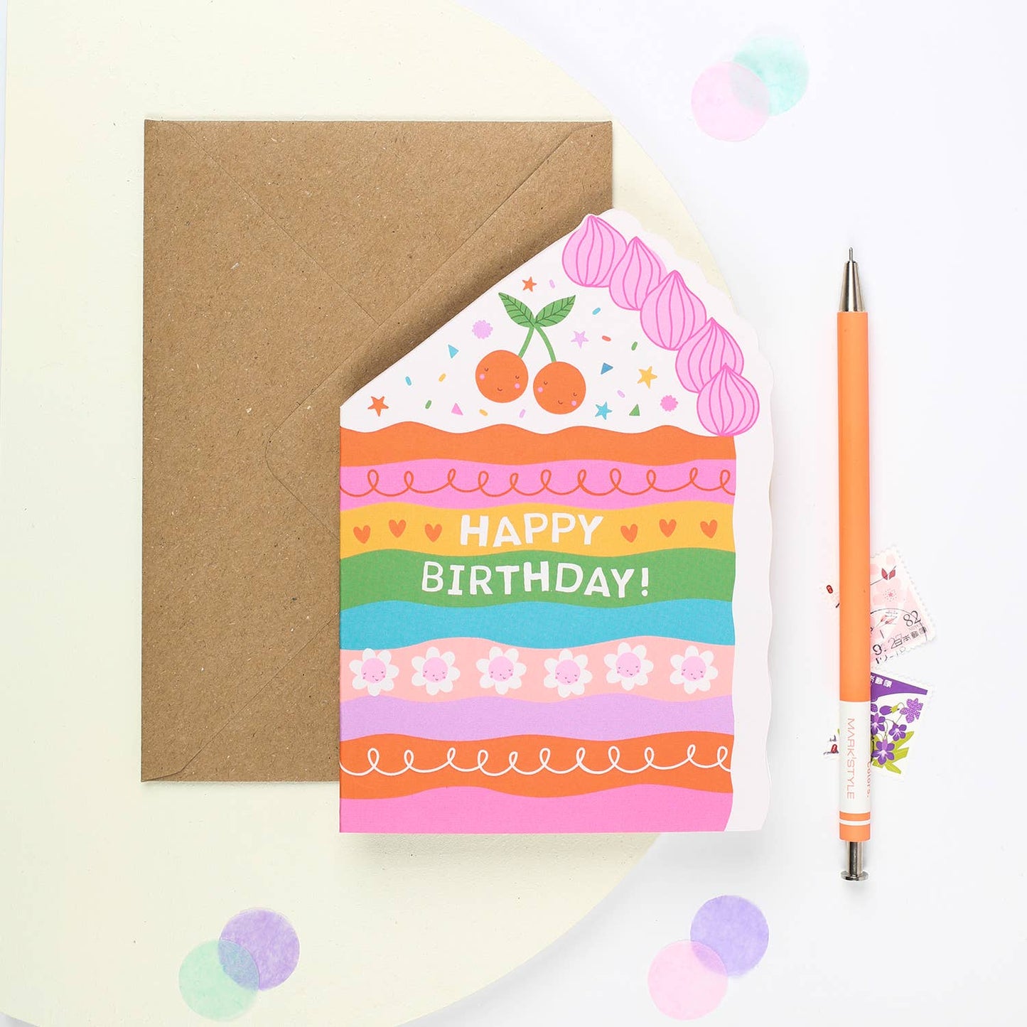 Cake Die Cut Birthday Card