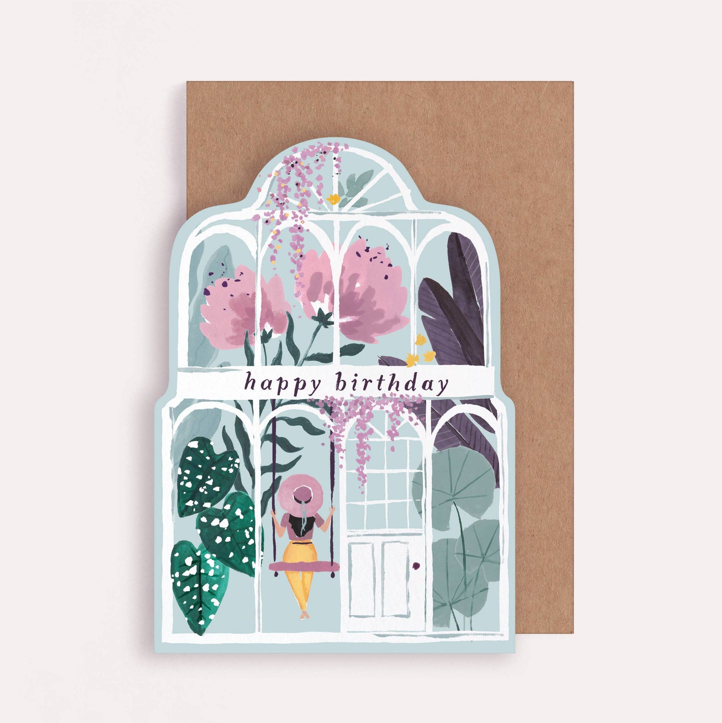 Glasshouse Botanical Birthday Card