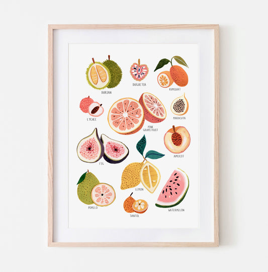 Summer Fruit Collection Art Print