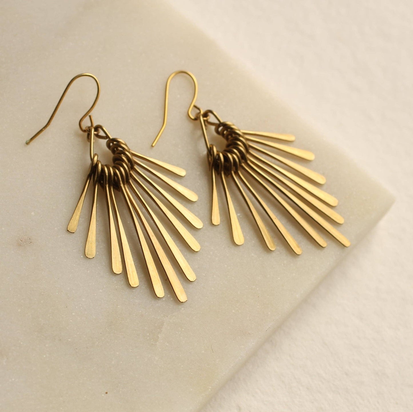 Art Deco Gold Fringe Earrings