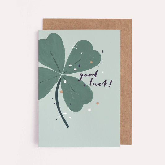 Clover Good Luck Card Four Leaf Clover