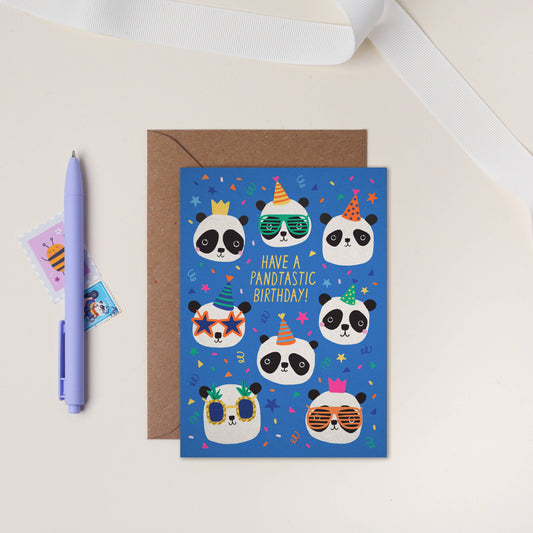 Party Pandas Children's Birthday Card