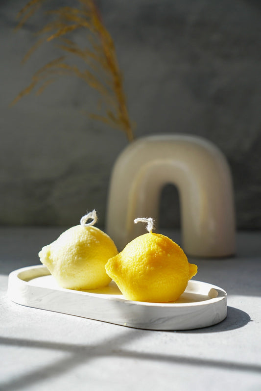 Lemon Shaped Handmade Soy Wax Scented Candle