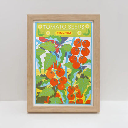 Tomatoes Tiny Tim Seed Packet Art