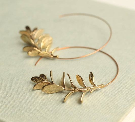 Botanical Leaf Hoops