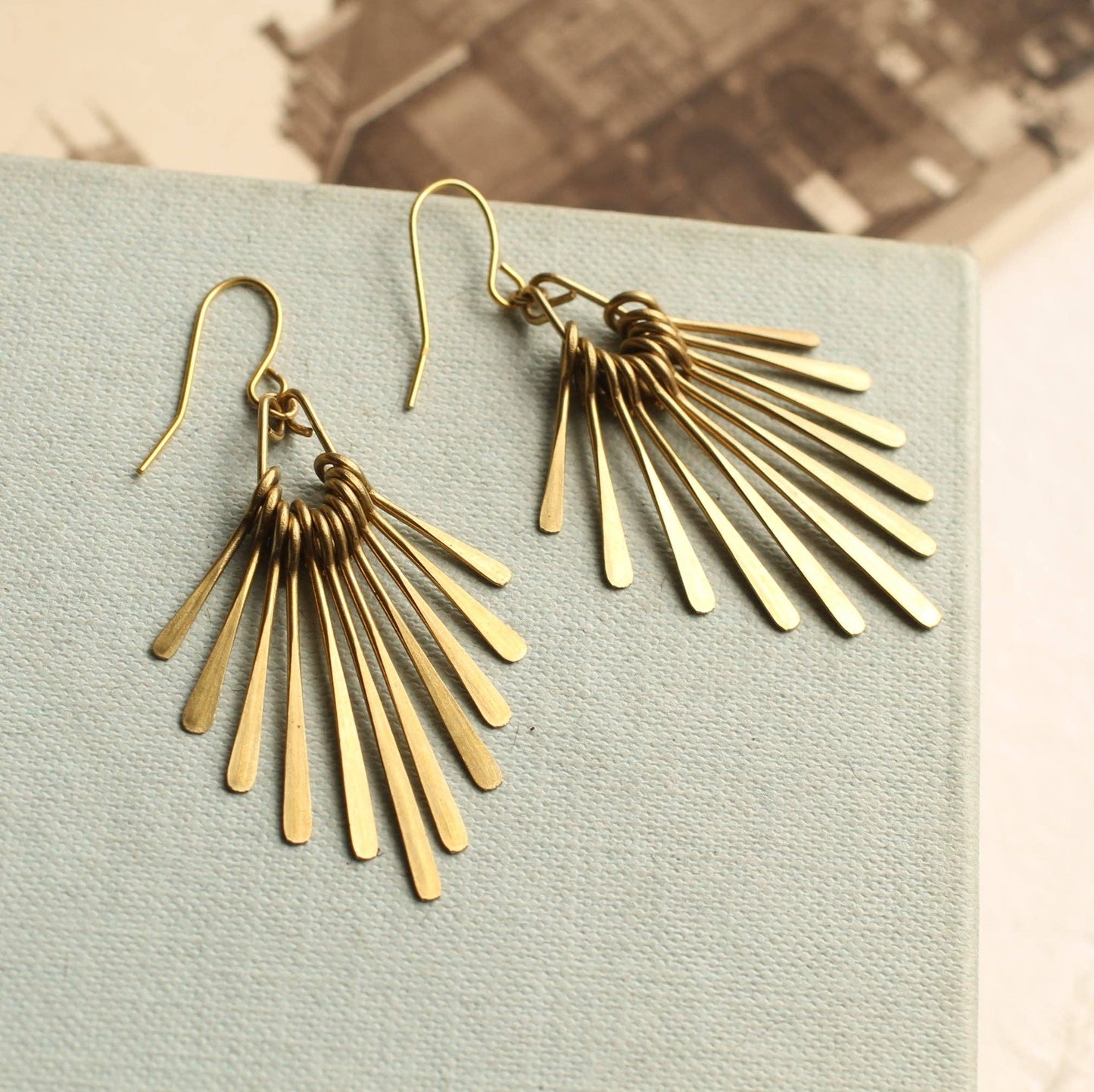 Art Deco Gold Fringe Earrings