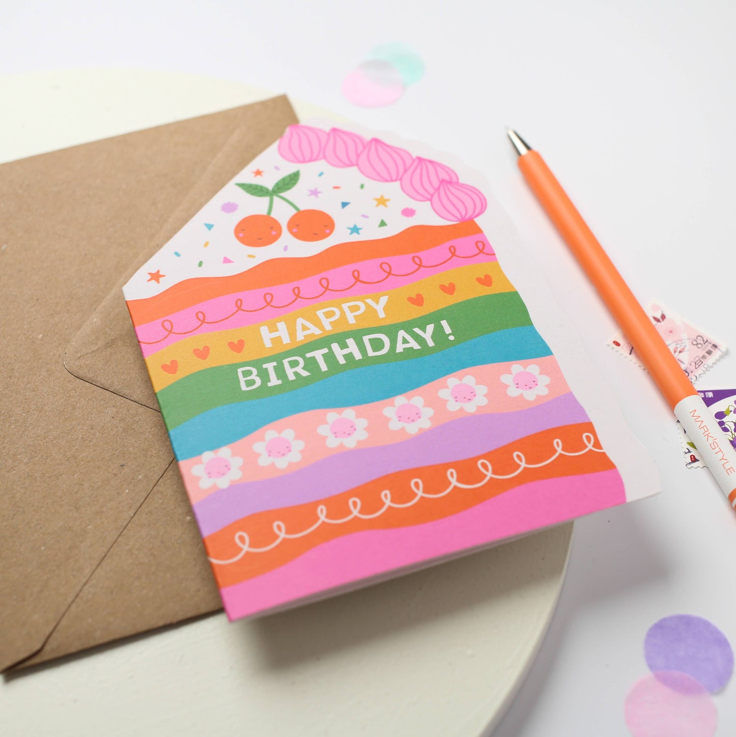 Cake Die Cut Birthday Card