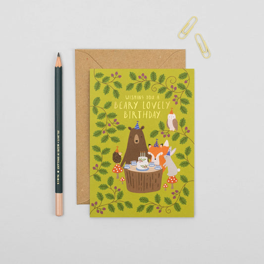 Woodland Party Birthday Card