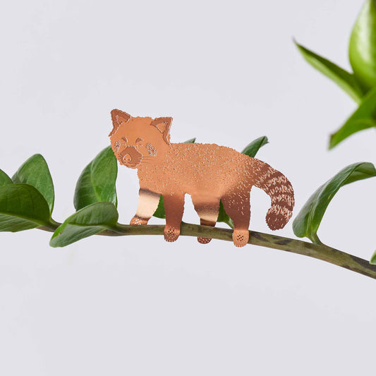 Red Panda House Plant Animal Decoration - Copper