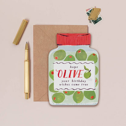 Olives Birthday Card | Olive Jar Birthday Card