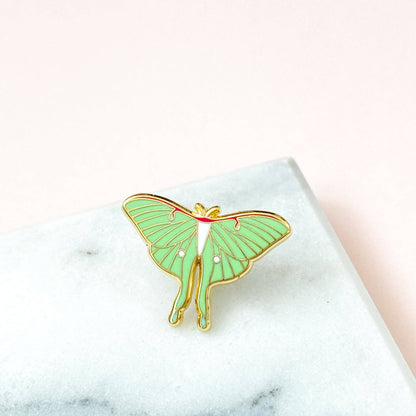 Luna Moth Enamel Pin