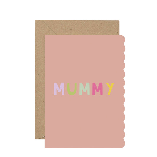 'Mummy' Scalloped card