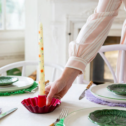 Floral Wildflower Dinner Candles